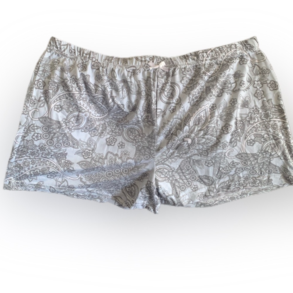 Pre Owned Women's Tahari Lounge Sleepwear Shorts Sz Lg Floral Print Casual